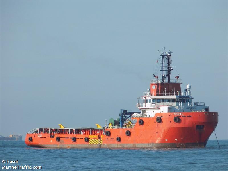 coral (Offshore Tug/Supply Ship) - IMO 9427689, MMSI 525015940, Call Sign POKS under the flag of Indonesia