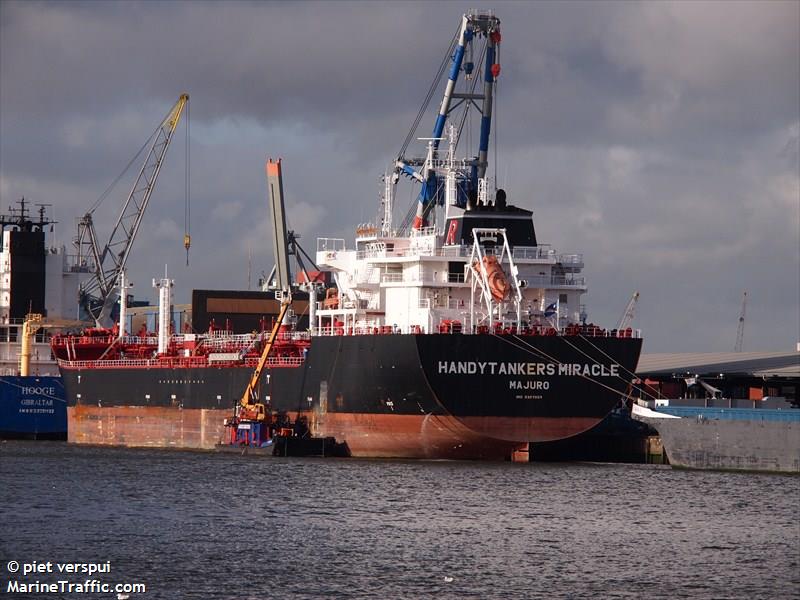 miracle (Chemical/Oil Products Tanker) - IMO 9387059, MMSI 538003114, Call Sign V7OM4 under the flag of Marshall Islands