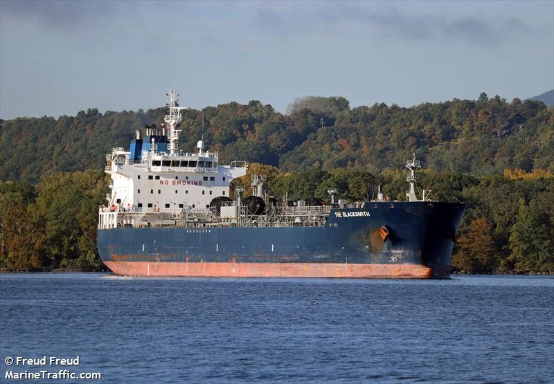 the blacksmith (Bitumen Tanker) - IMO 9659660, MMSI 538005111, Call Sign V7BB9 under the flag of Marshall Islands