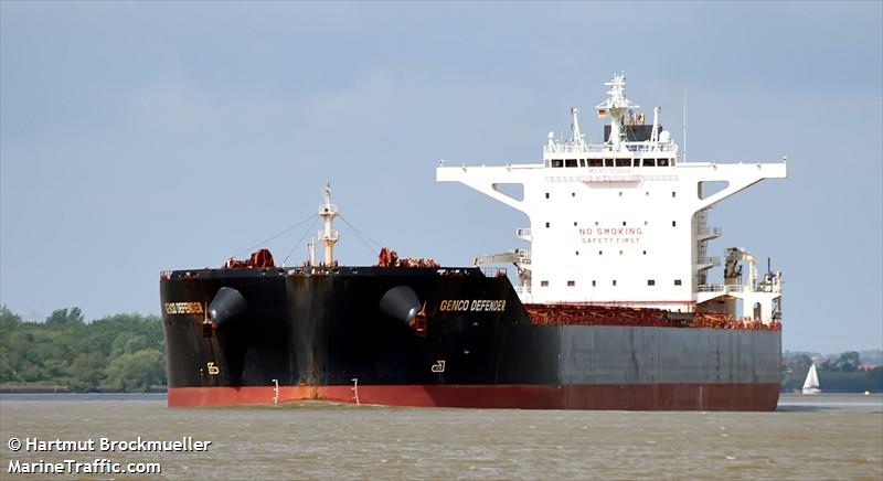 genco defender (Bulk Carrier) - IMO 9718210, MMSI 538008128, Call Sign V7TJ8 under the flag of Marshall Islands