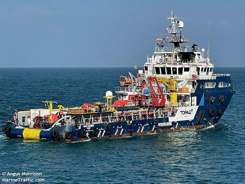 topaz mariner (Offshore Tug/Supply Ship) - IMO 9762417, MMSI 538008177, Call Sign V7A2047 under the flag of Marshall Islands