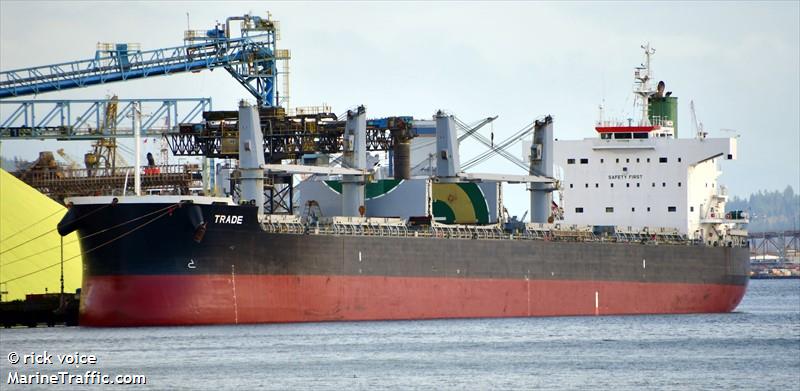 trade (Bulk Carrier) - IMO 9425942, MMSI 538008236, Call Sign V7A2120 under the flag of Marshall Islands