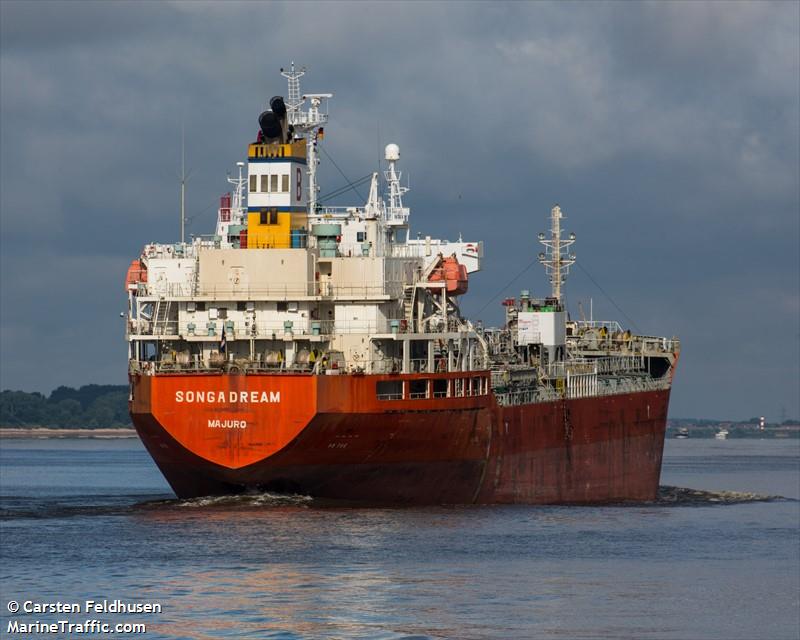 songa dream (Chemical/Oil Products Tanker) - IMO 9505948, MMSI 538090521, Call Sign V7OB6 under the flag of Marshall Islands