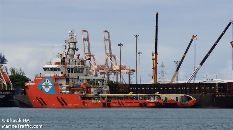 crest mercury 3 (Offshore Tug/Supply Ship) - IMO 9724415, MMSI 563009400, Call Sign 9V5315 under the flag of Singapore