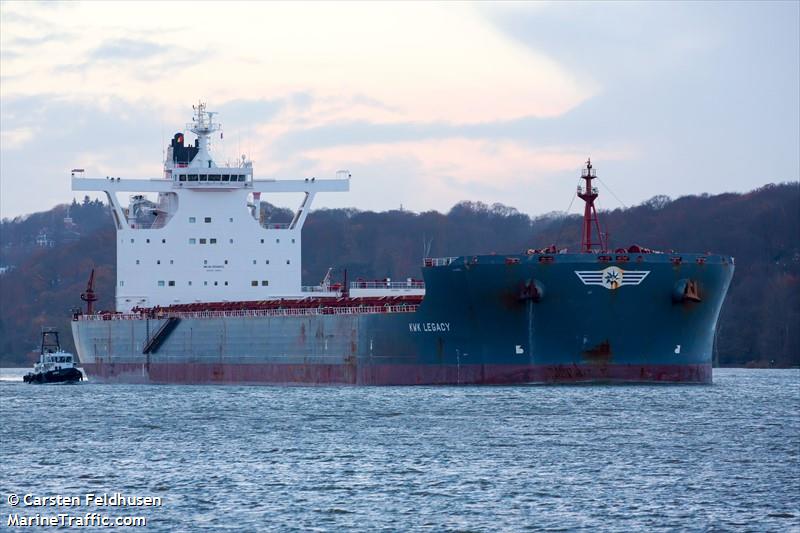 kwk legacy (Bulk Carrier) - IMO 9528653, MMSI 565145000, Call Sign 9V3622 under the flag of Singapore