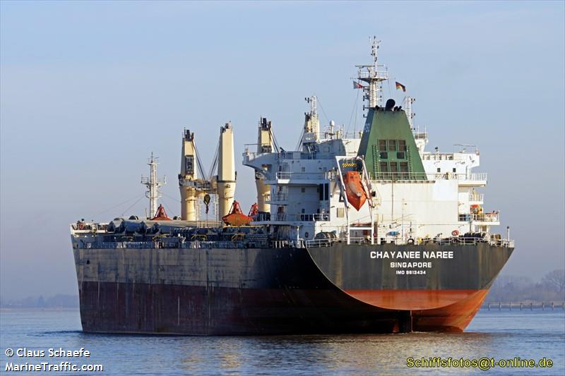 chayanee naree (Bulk Carrier) - IMO 9613434, MMSI 566708000, Call Sign S6AF2 under the flag of Singapore