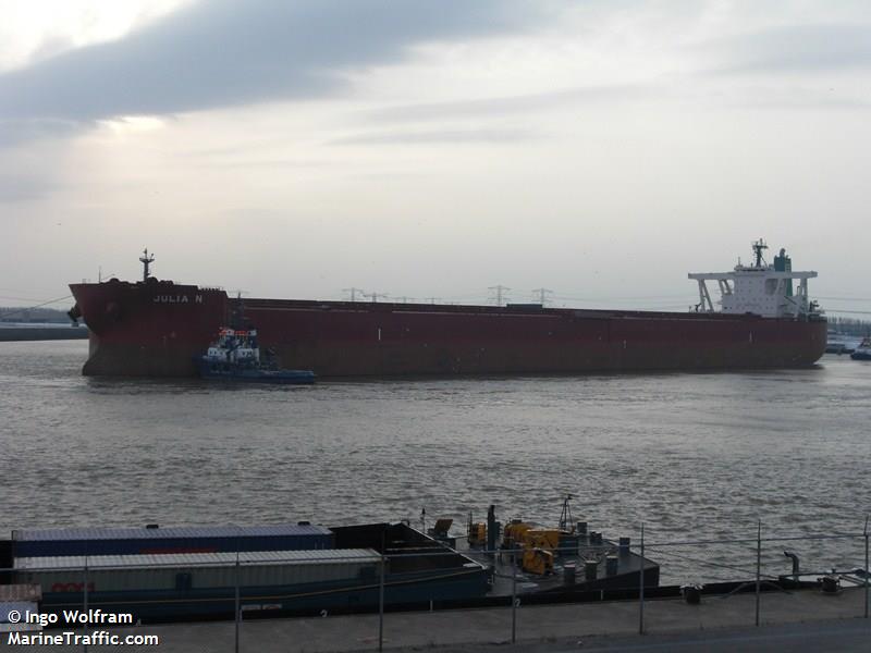 julia n (Bulk Carrier) - IMO 9479369, MMSI 636014332, Call Sign A8TD4 under the flag of Liberia