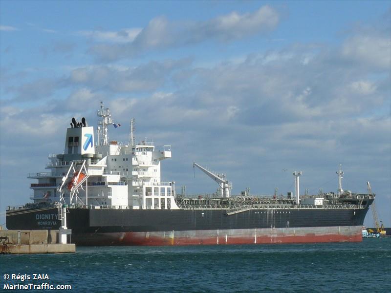 dignity (Chemical/Oil Products Tanker) - IMO 9413676, MMSI 636014491, Call Sign A8UG8 under the flag of Liberia