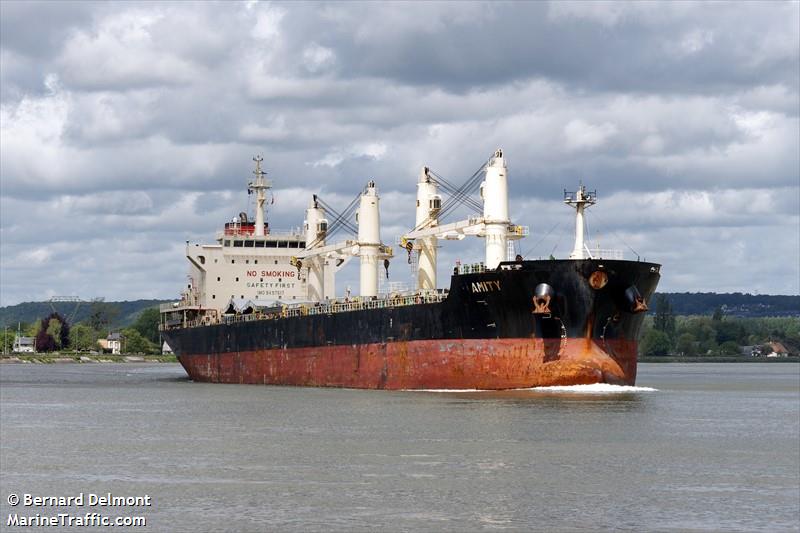 amity (Bulk Carrier) - IMO 9497517, MMSI 636015296, Call Sign A8ZT6 under the flag of Liberia