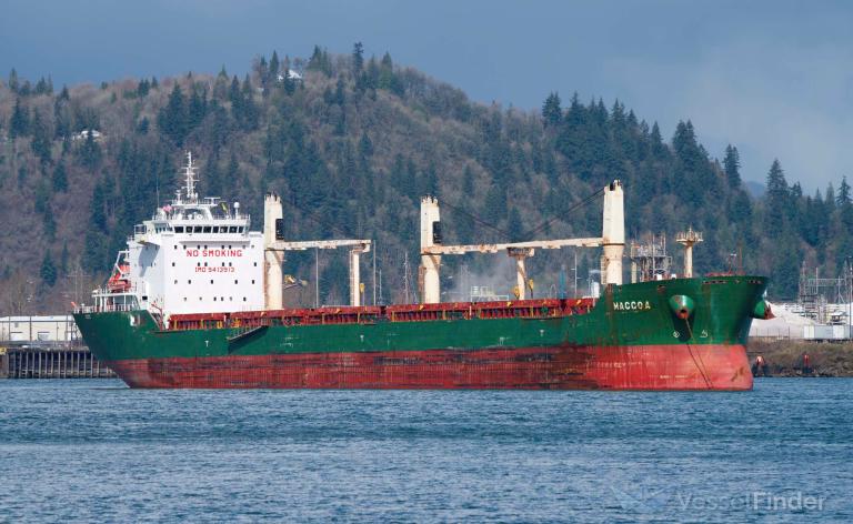 maccoa (Bulk Carrier) - IMO 9413913, MMSI 212340000, Call Sign 5BTE2 under the flag of Cyprus