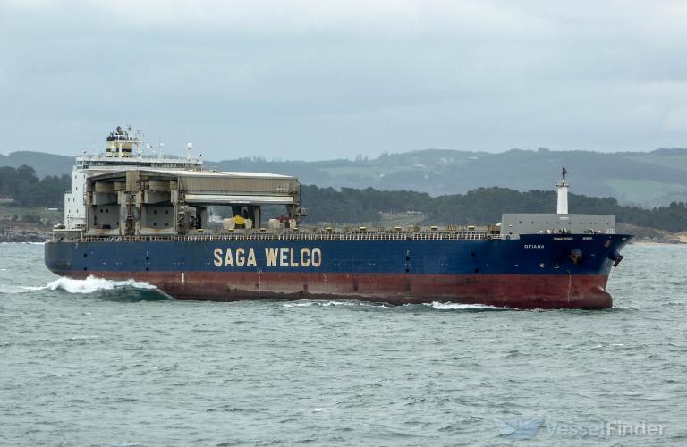okiana (General Cargo Ship) - IMO 9253868, MMSI 235102348, Call Sign 2HBU3 under the flag of United Kingdom (UK)