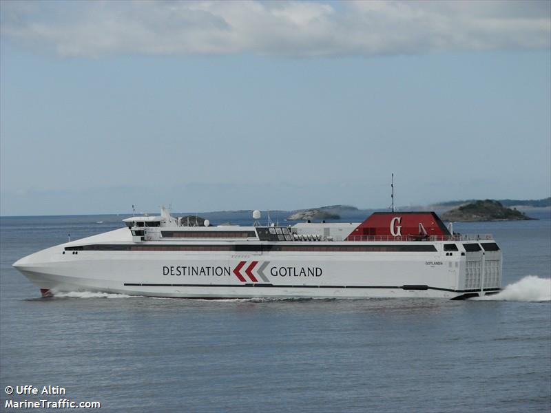 gotlandia (Passenger/Ro-Ro Cargo Ship) - IMO 9171163, MMSI 265508760, Call Sign SJLC under the flag of Sweden