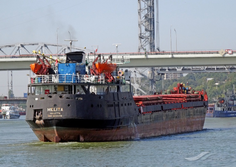 melita (General Cargo Ship) - IMO 8230479, MMSI 273395390, Call Sign UBCP6 under the flag of Russia