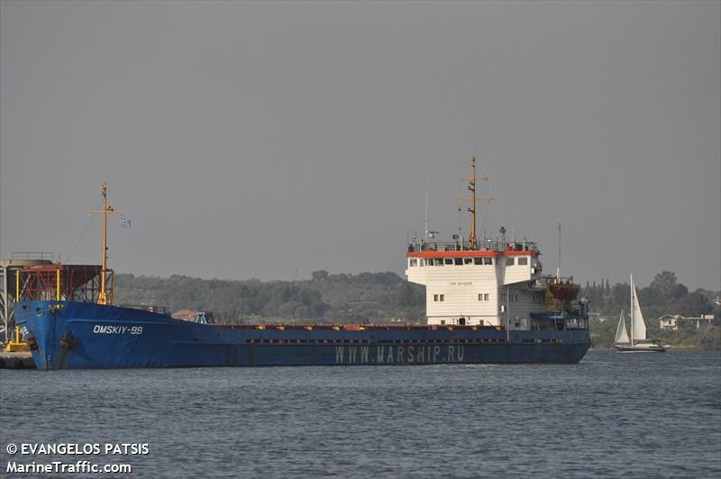 omskiy-99 (General Cargo Ship) - IMO 8943399, MMSI 273430720, Call Sign   UAOH under the flag of Russia