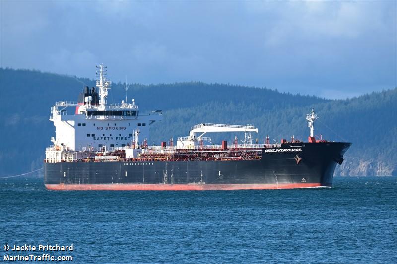 american endurance (Chemical/Oil Products Tanker) - IMO 9759886, MMSI 369040000, Call Sign KAED under the flag of United States (USA)