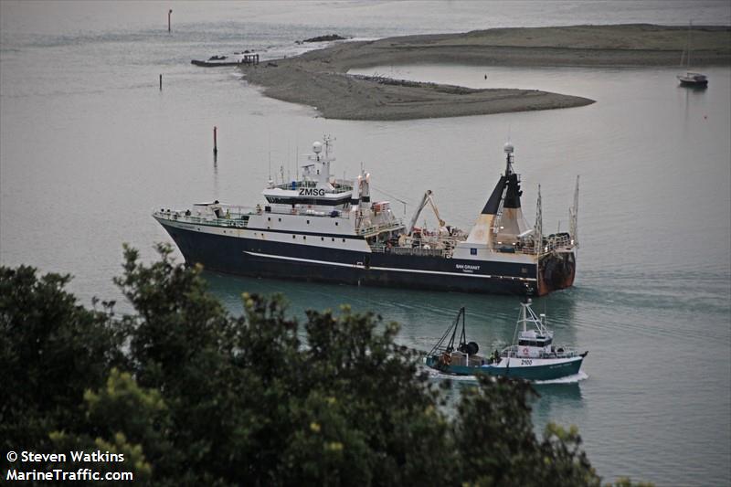 san granit (Fish Factory Ship) - IMO 8714607, MMSI 512435000, Call Sign ZMSG under the flag of New Zealand