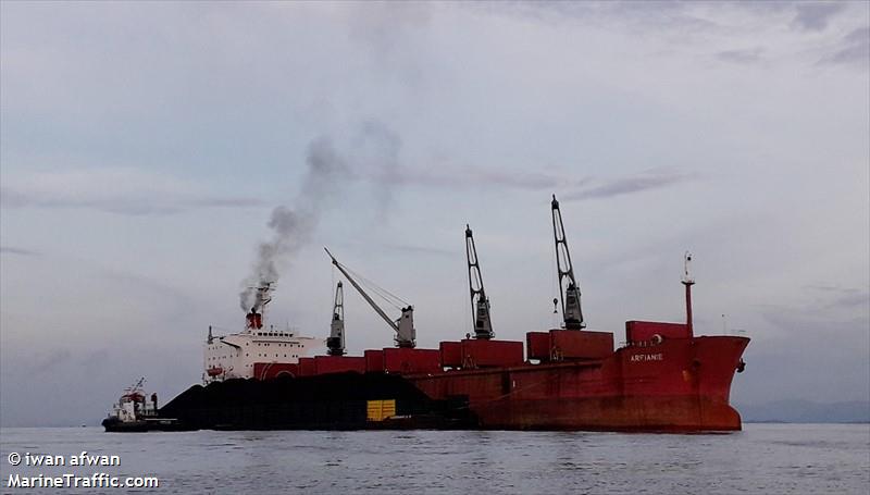 arfianie (Bulk Carrier) - IMO 8316481, MMSI 525061272, Call Sign PMMJ under the flag of Indonesia