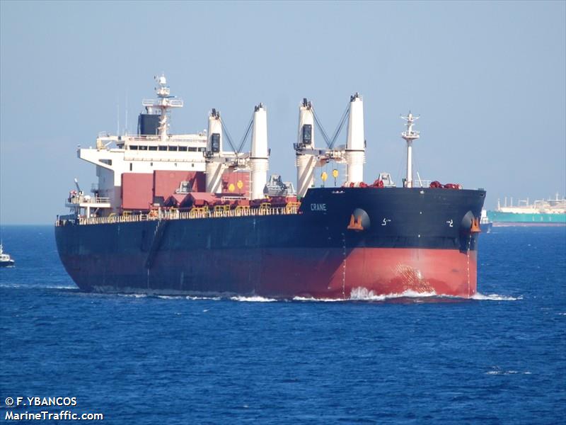 crane (Bulk Carrier) - IMO 9441283, MMSI 538003817, Call Sign V7TJ9 under the flag of Marshall Islands