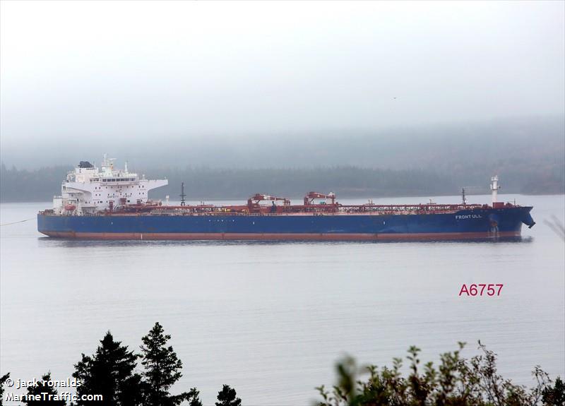 front ull (Crude Oil Tanker) - IMO 9600932, MMSI 538005567, Call Sign V7EY3 under the flag of Marshall Islands