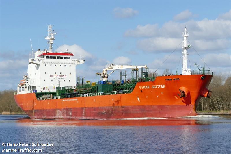 bomar jupiter (Chemical/Oil Products Tanker) - IMO 9438169, MMSI 538006367, Call Sign V7MJ2 under the flag of Marshall Islands