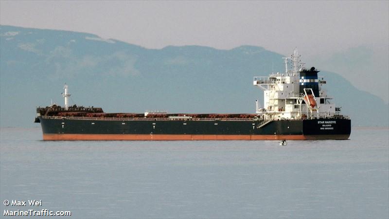 star nadziye (Bulk Carrier) - IMO 9860025, MMSI 538008467, Call Sign V7A2390 under the flag of Marshall Islands