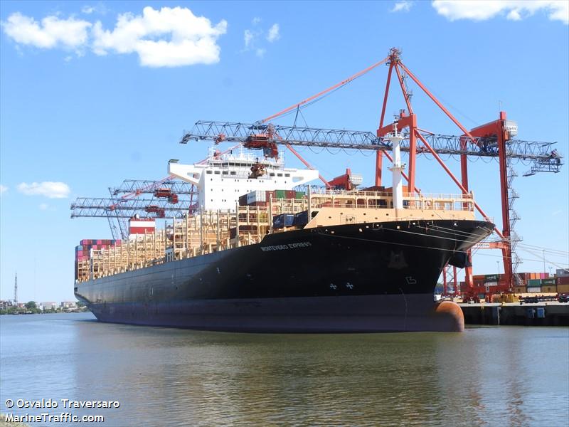 montevideo express (Container Ship) - IMO 9793935, MMSI 563105800, Call Sign 9V6819 under the flag of Singapore