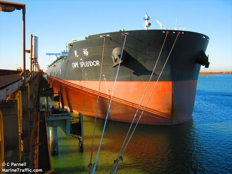 cape splendor (Bulk Carrier) - IMO 9631333, MMSI 563771000, Call Sign 9V2007 under the flag of Singapore