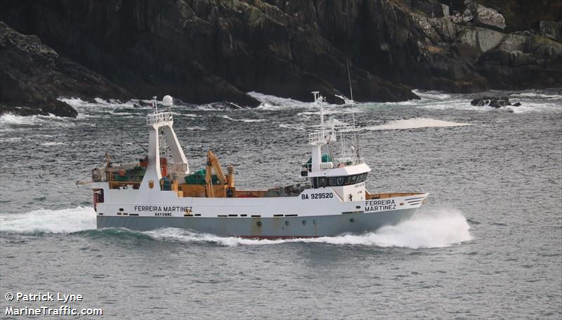 fv ferreira martine (Fishing Vessel) - IMO , MMSI 228349800, Call Sign FLTR under the flag of France