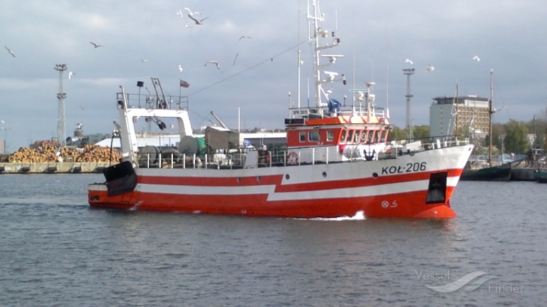 kol-206 (Fishing Vessel) - IMO 8600349, MMSI 261001660, Call Sign SPK2075 under the flag of Poland