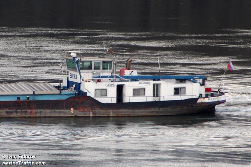 elvira 3 barge (Cargo ship) - IMO , MMSI 267210222, Call Sign OMFT under the flag of Slovakia