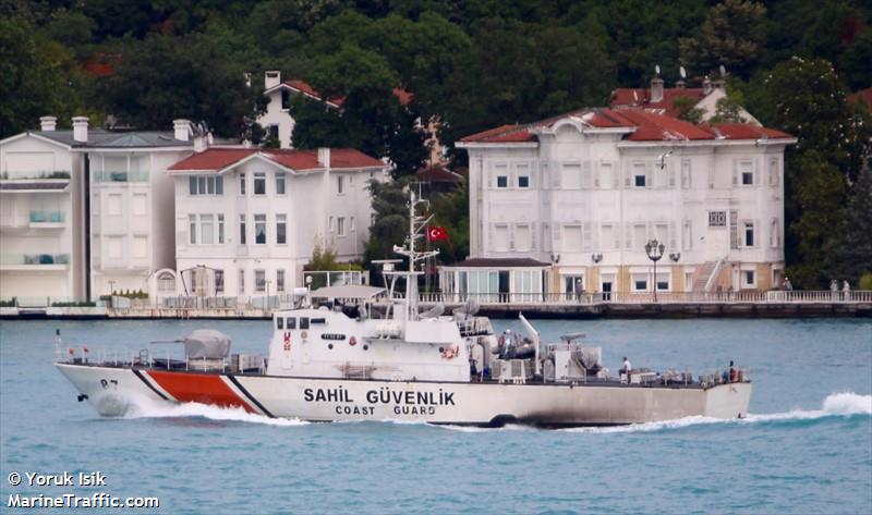 tcsg 87 (Law enforcment) - IMO , MMSI 271030075, Call Sign TBVR under the flag of Turkey