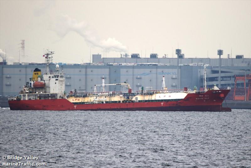 happy gas (LPG Tanker) - IMO 9402988, MMSI 441964000, Call Sign D8BR under the flag of Korea