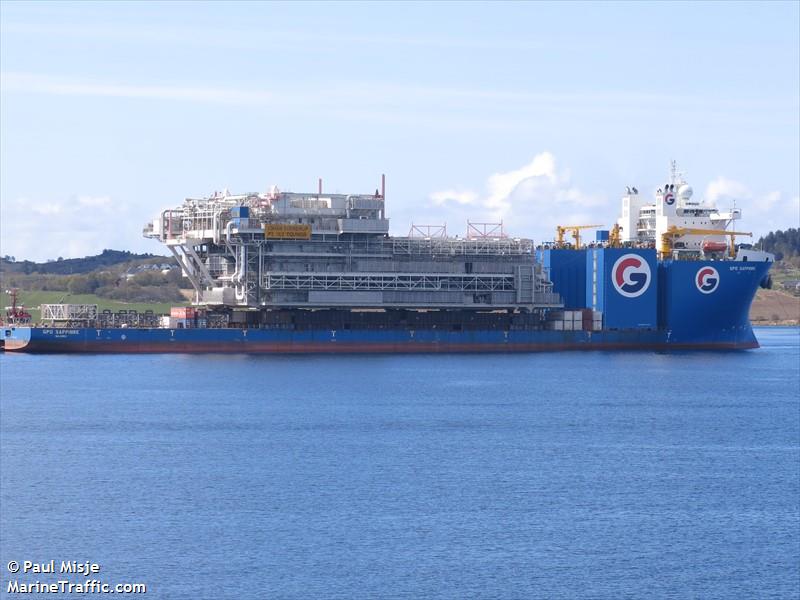 gpo sapphire (Heavy Load Carrier) - IMO 9760445, MMSI 538008298, Call Sign V7A2209 under the flag of Marshall Islands