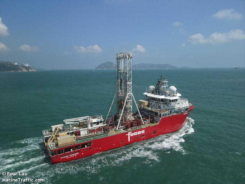 fugro voyager (Research Vessel) - IMO 9600360, MMSI 565773000, Call Sign 9V3888 under the flag of Singapore