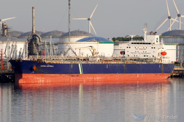 hafnia australia (Oil Products Tanker) - IMO 9467794, MMSI 566245000, Call Sign 9V3327 under the flag of Singapore