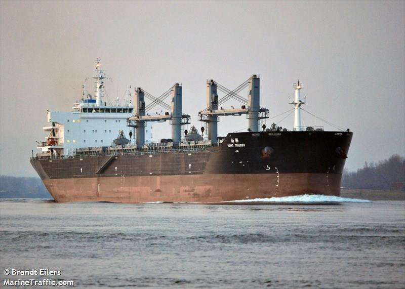 asian triumph (Bulk Carrier) - IMO 9474668, MMSI 566584000, Call Sign 9V9803 under the flag of Singapore