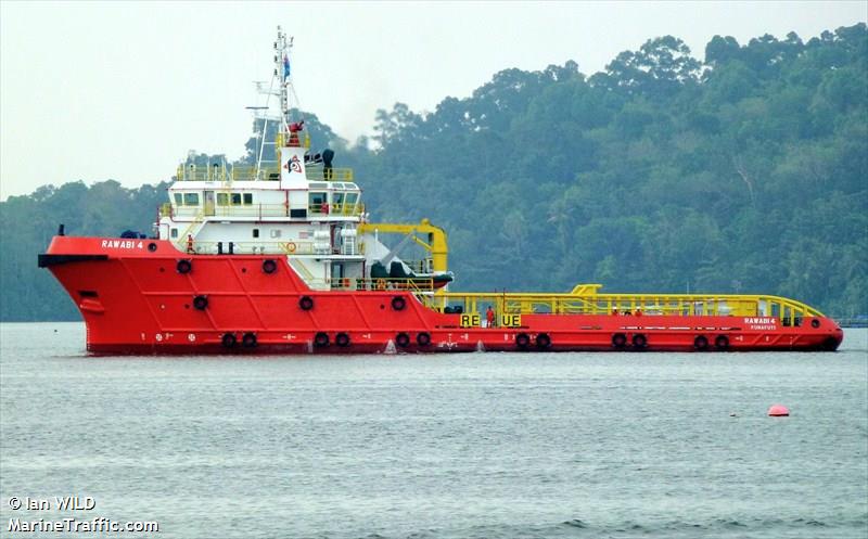 rawabi 4 (Offshore Tug/Supply Ship) - IMO 9651395, MMSI 572472210, Call Sign T2EX4 under the flag of Tuvalu