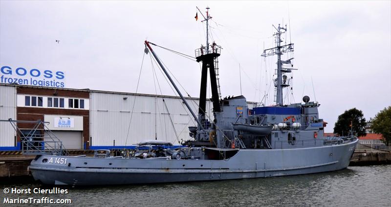 wangerooge (Military ops) - IMO , MMSI 211211960, Call Sign DRLI under the flag of Germany