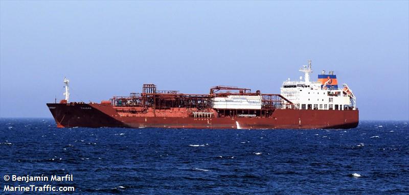 taugas (LPG Tanker) - IMO 9675080, MMSI 304067000, Call Sign V2GS2 under the flag of Antigua & Barbuda