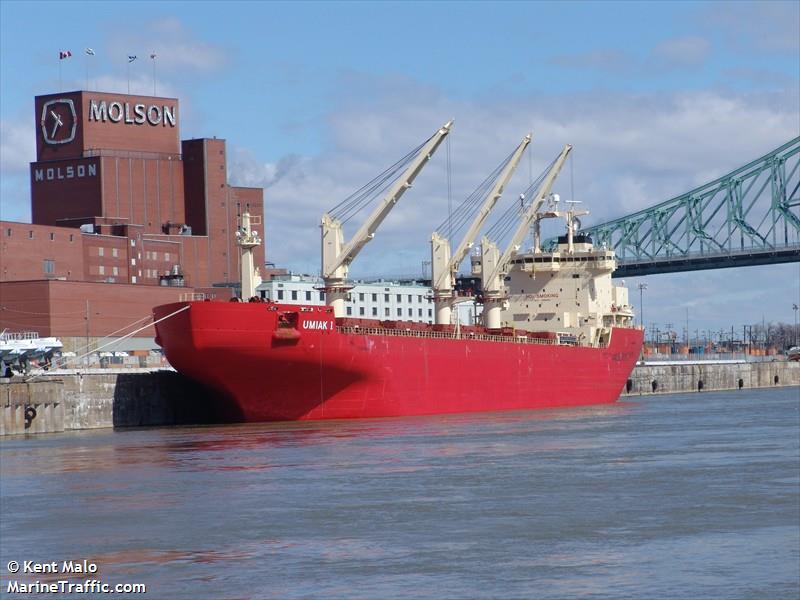 umiak i (Bulk Carrier) - IMO 9334715, MMSI 316013340, Call Sign XJAR under the flag of Canada