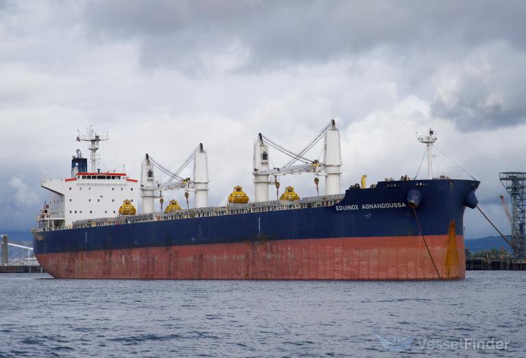 equinox agnandoussa (Bulk Carrier) - IMO 9503988, MMSI 319366000, Call Sign ZGBX under the flag of Cayman Islands