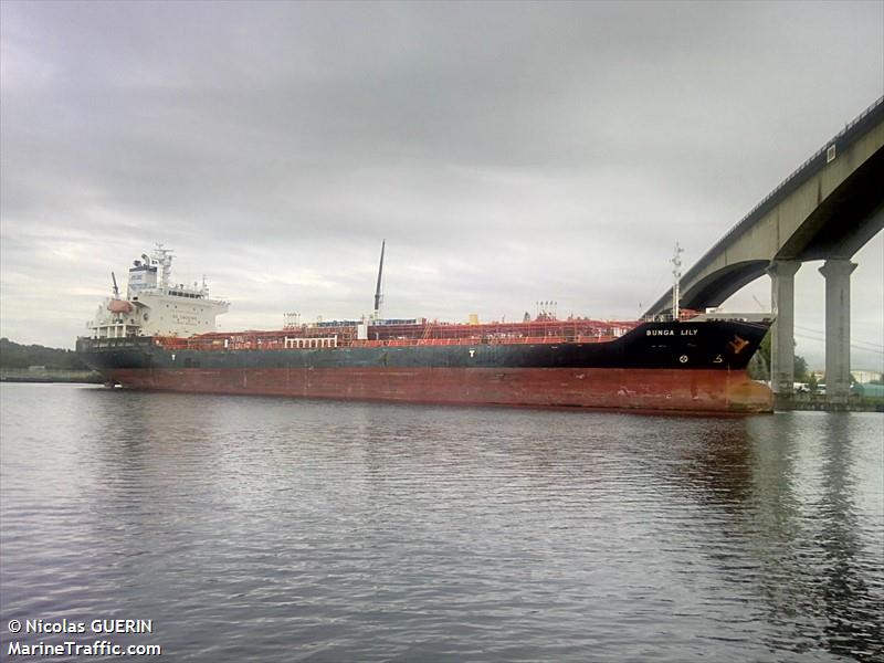 bunga lily (Chemical/Oil Products Tanker) - IMO 9542178, MMSI 355093000, Call Sign 3EVF3 under the flag of Panama
