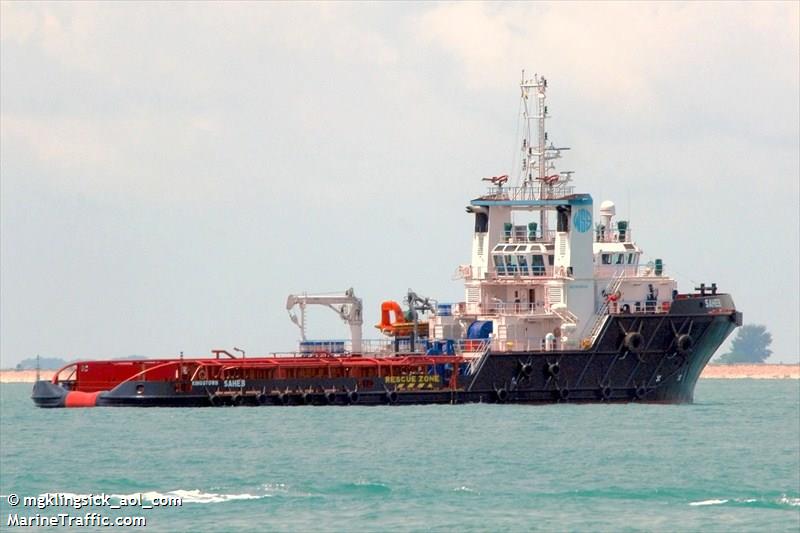 saheb (Offshore Tug/Supply Ship) - IMO 9415349, MMSI 377601000, Call Sign J8B4015 under the flag of St Vincent & Grenadines