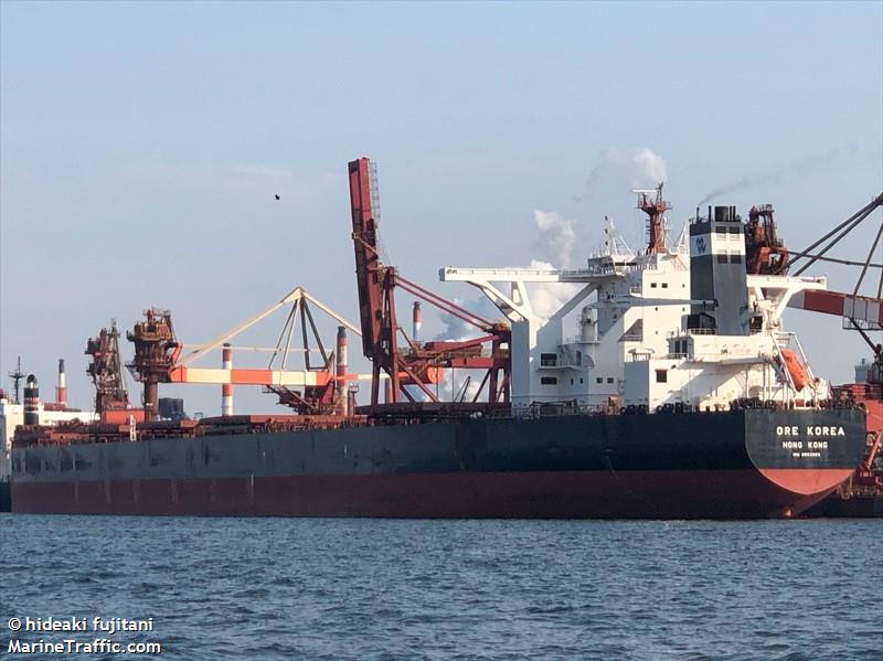 ore korea (Bulk Carrier) - IMO 9593969, MMSI 477913500, Call Sign VRPY7 under the flag of Hong Kong