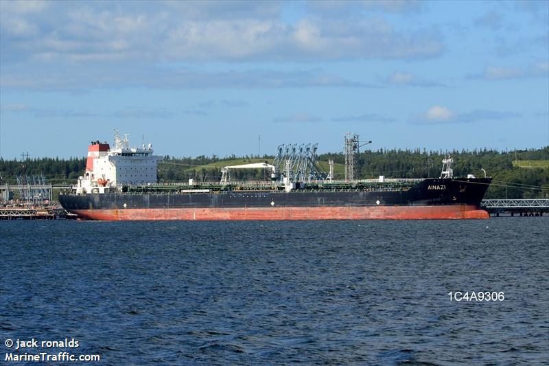 ainazi (Chemical/Oil Products Tanker) - IMO 9323405, MMSI 538002779, Call Sign V7LO7 under the flag of Marshall Islands