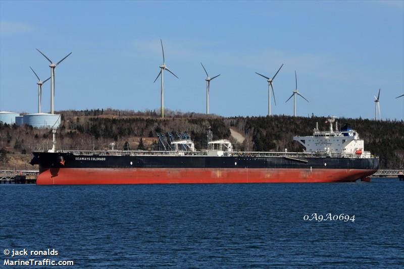 colorado (Crude Oil Tanker) - IMO 9594767, MMSI 538004034, Call Sign V7UU7 under the flag of Marshall Islands