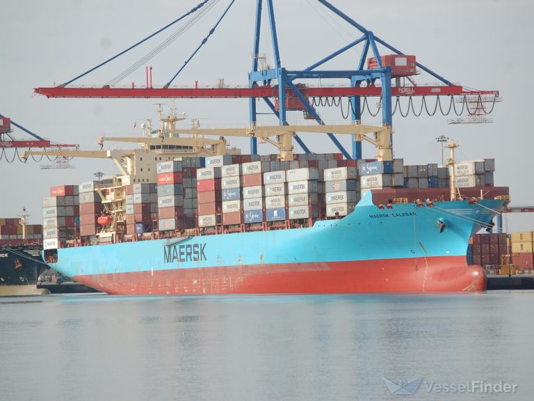 maersk calabar (Container Ship) - IMO 9525302, MMSI 564360000, Call Sign 9V9269 under the flag of Singapore