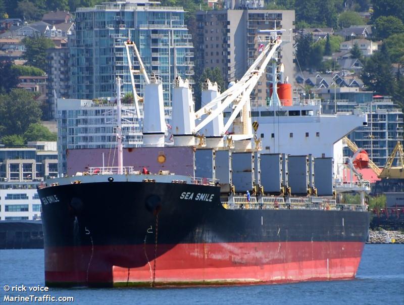 sea smile (Bulk Carrier) - IMO 9615107, MMSI 636015598, Call Sign D5BT2 under the flag of Liberia