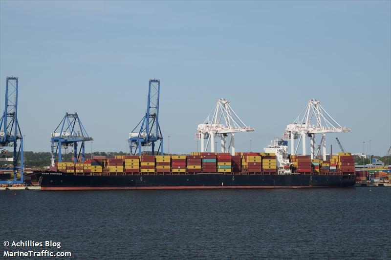 agios dimitrios (Container Ship) - IMO 9349605, MMSI 636015975, Call Sign D5DU8 under the flag of Liberia