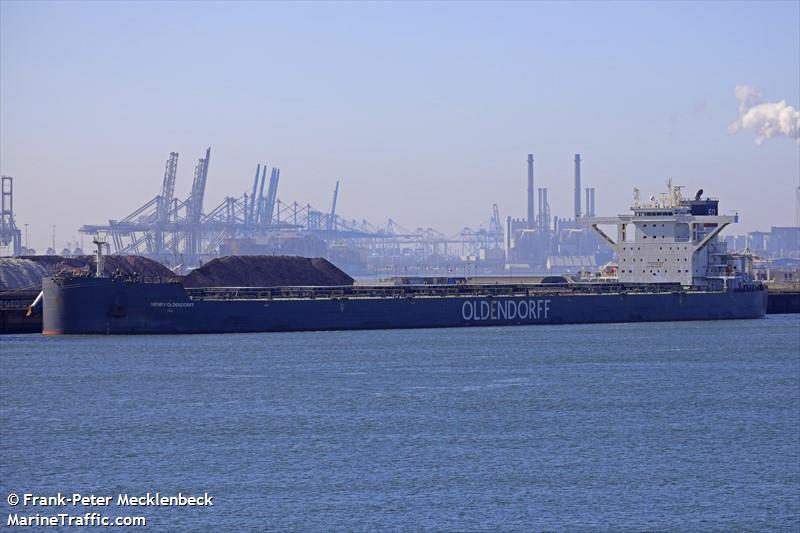 henry oldendorff (Bulk Carrier) - IMO 9871086, MMSI 636020282, Call Sign D5YN2 under the flag of Liberia